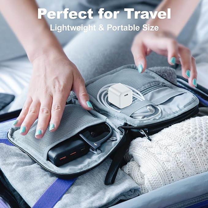 USB C Charger Cube, Agtray 2-Pack Mini Type C Fast Charging Blocks Phone Charger Box Wall Plug Travel Power Adapter for iPhone 16 15 14 13 12 11 Pro XR, iwatch 10 9, Samsung Galaxy S25 S24 A16 A15 A14