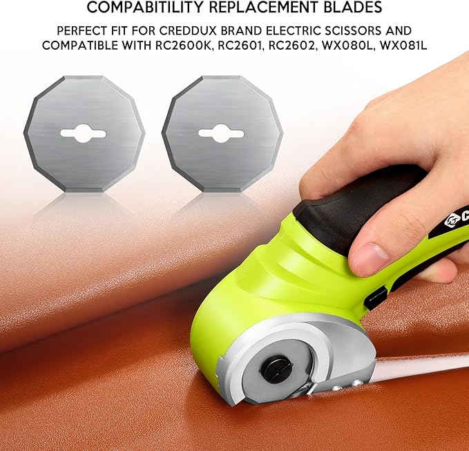 Replacement Rotary Blades for Wa2300 Cordless Electric Scissors, Compatible With Creddux Electric Box Cutter and Known Cardboard Cutter Brands (1-1/2")