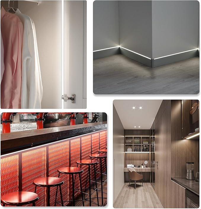 White Led Strip Lights, 16.4ft/5m Neon Light Strip, 12V Flex Waterproof Neon LED Strip Silicone LED Neon Rope Light for Kitchen Bedroom Indoor Outdoor DIY Styling ecoration