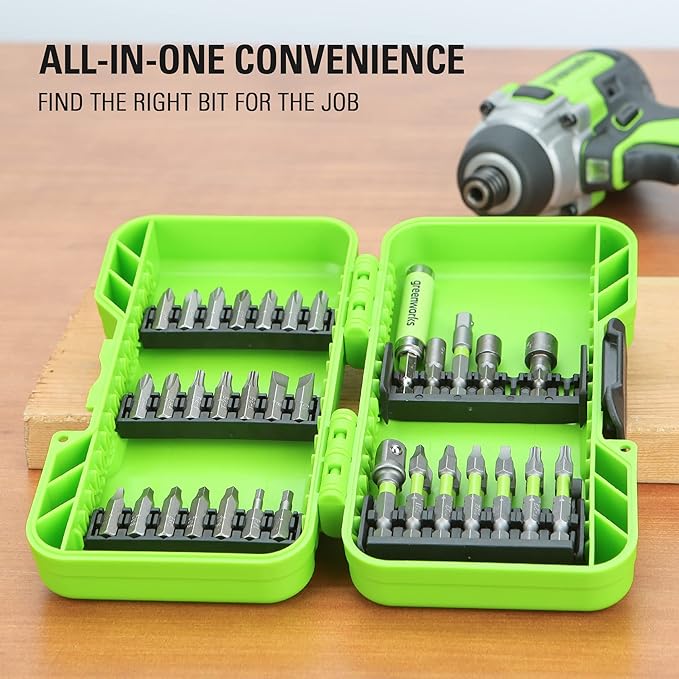 Greenworks 40 Piece Impact Rated Driving Set, Screwdriver Bit Set