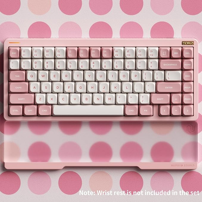 nuphy Halo75 V2 Mechancial Gaming Kyeboard,75% Wireless Hot Swappable Bluetooth Keyboard,83 Kyes RGB Backlit Keyboard,Support Bluetooth/2.4GHz/USB-C-Pink Mint Switch