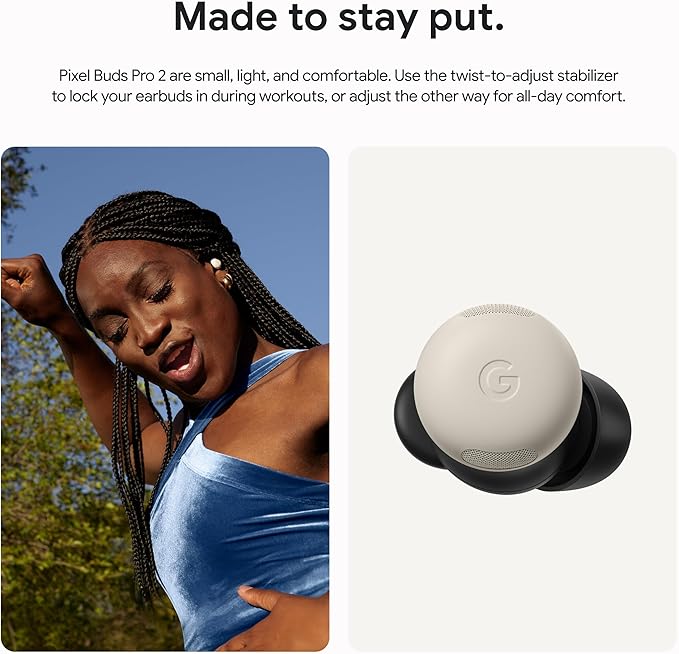 Google Pixel Buds Pro 2 - Wireless Earbuds with Active Noise Cancellation – Bluetooth Headphones - Porcelain