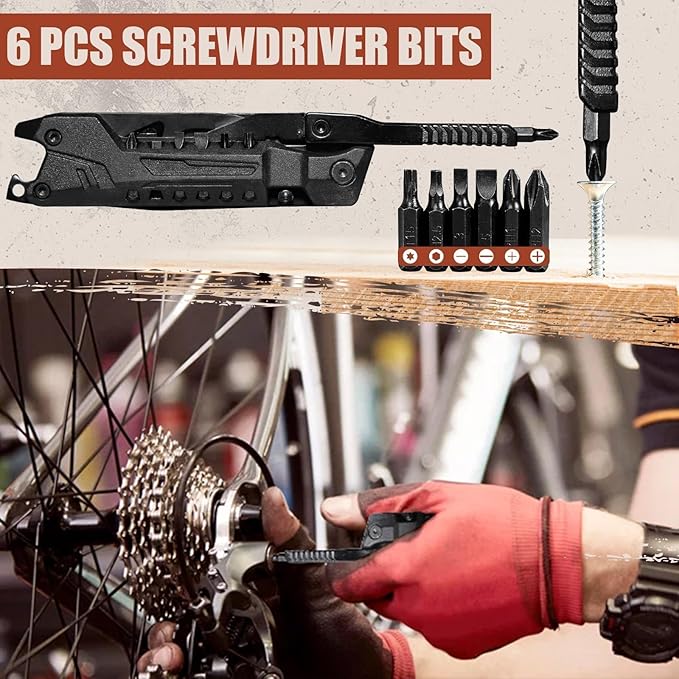 Freelander 19 in 1 Multitool Pocket Knife, Multi Tool Pocket Knife with Screwdriver, Bottle Opener, Nylon Sheath and Pocket Clip, EDC Multi-Tool Gear Gift for Men, Christmas, Birthday, and Fathers Day