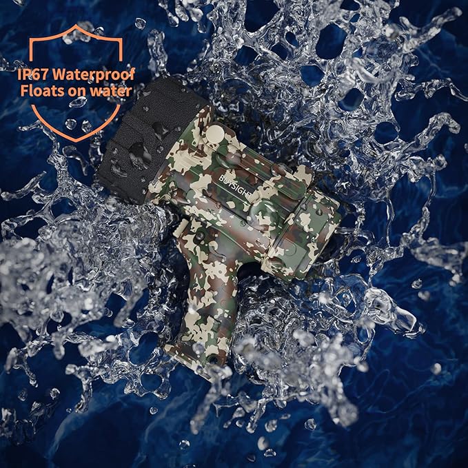 BUYSIGHT Rechargeable Spotlight Flashligh, 1000000 Lumen Hand held Spotlight Waterproof Flashlight Hunting floodlight with red Lens(Camouflage Green-COB)