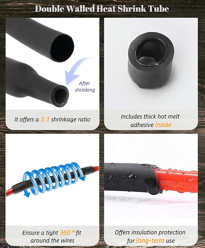 DT Deutsch 8 Pin Connector Kit Waterproof Electrical Connector 16 AWG Male and Female Automotive Wire Connectors for Car Truck Boat (8 Pin 2 Sets)