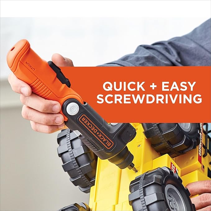 BLACK+DECKER 4V MAX* Cordless Screwdriver with LED Light (BDCSFL20C)