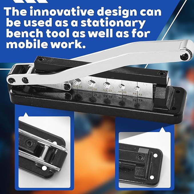 Heavy Duty Ferrules Hose Crimper Kit, Air Hose Crimping Tool Fits 1/4, 5/16, 3/8 Inch ID Hoses, Air Hose Crimper with Ferrules Fittings (100PK), 0.593" ID & 0.656" ID, Air Hose Repair Kit