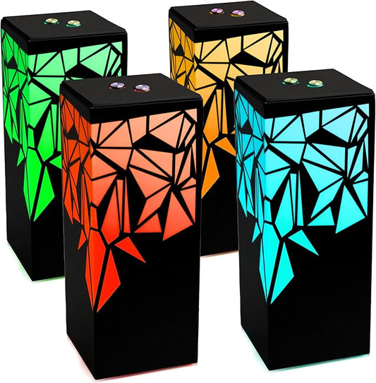 Telepathy® Long Distance Friendship Lamp® - Raining Diamonds Design | Wi-fi Touch Lamp LED Lights for family members who stays apart | Friendship Day Gifts(Set of 4)