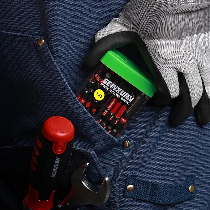 Impact #25 Torx Screwdriver Bits Set,43 Pcs Magnetic1"/2" T25 S2 Steel Driver Bits with Storage Colorful Box