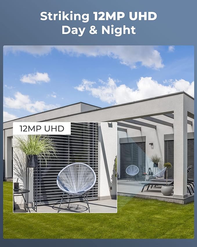 REOLINK 12MP PoE Security Camera System, 8pcs H.265 12MP Security Cameras, Person Vehicle Pet Detection, Two-Way Talk, Spotlights Color Night Vision, 16CH NVR with 4TB HDD, RLK16-1200D8-A