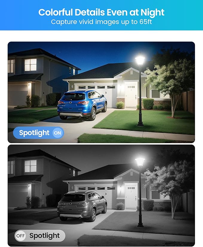 ZOSI 8CH 5MP Wi-Fi 6 Security Camera System with 12" LCD Monitor,4pcs 5mp Pan Tilt Plug-in WiFi Cameras Outdoor Indoor,AI Person Detection,Color Night Vision,2-Way Audio,1TB HDD for 24/7 Recording