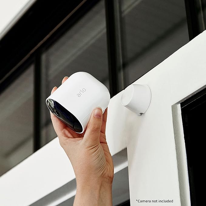 Arlo Magnetic Wall Mounts - Arlo Certified Accessory, Indoor or Outdoor Use, Works with Arlo Pro 5S 2K, Pro 4, Pro 3, Ultra 2, and Ultra Cameras, White - VMA5000, 2 Count (Pack of 1)