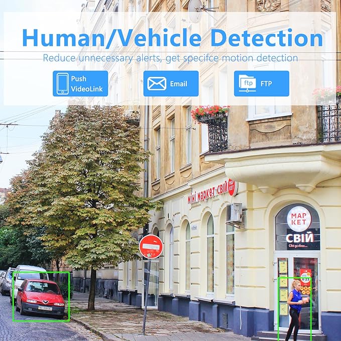 8MP 4K IP PoE Turret Camera Outdoor, H.265 PoE IP Security Dome Camera with 80ft Night Vision, 2.8mm Lens, 105° Wide Angle, Built-in Mic, WDR, Compatible with Third-Party NVRs and Software