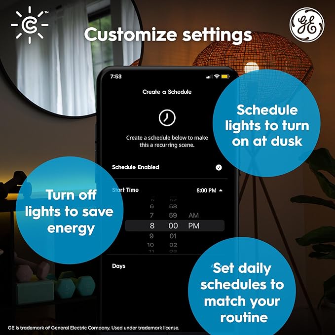 Cync GE BR30 Smart Bulb WiFi LED Light Bulbs - Color Changing Indoor Floodlight - Bluetooth Light Bulb with Alexa & Google Assistant - 9.5W 2-Pack