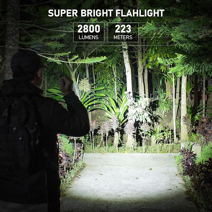 sofirn LED Tactical Flashlight 2800 Lumens Rechargeable Flashlight for Camping and Hiking