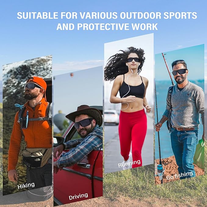 Safety Glasses for Men & Women - ANSI Z87.1 UV400 Protection, Frosted Texture, Anti-Impact