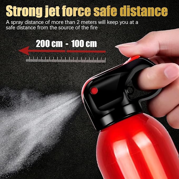 4-in-1 Small Fire Extinguisher for Home, Garage, Kitchen, Car | For Electric, Textile and Grease Fires | Non-Toxic, Easy Clean | Wall Mount Incl (4 pack)