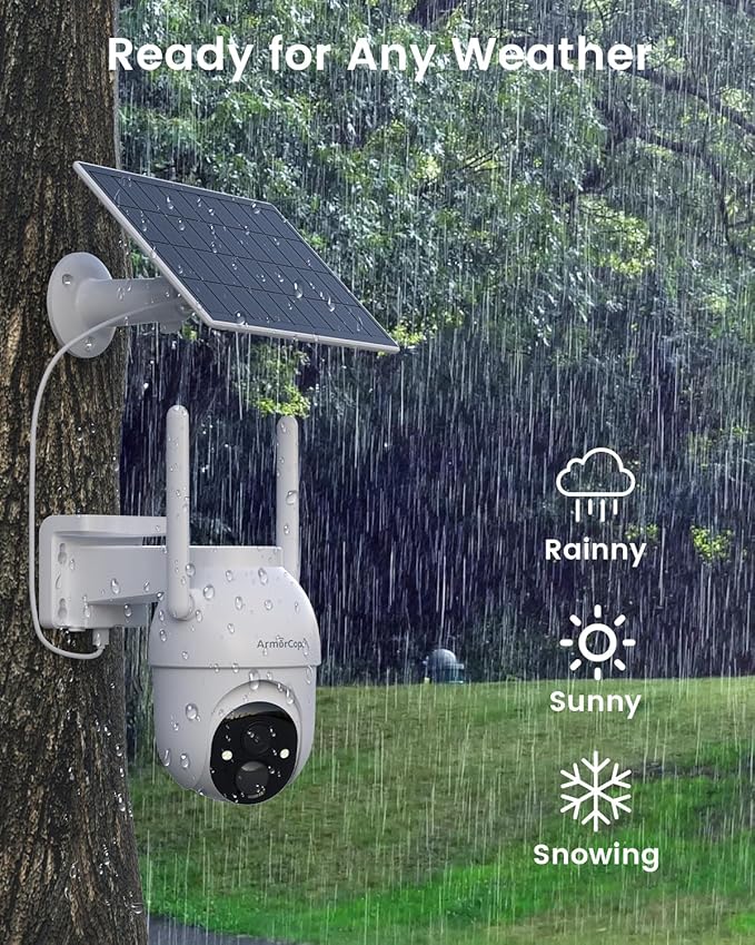 Security Cameras Outdoor Wireless,4 Cam-Kit,No Subscription,360° Pan & Tilt Home Security Cameras System,2K Color Night Vision