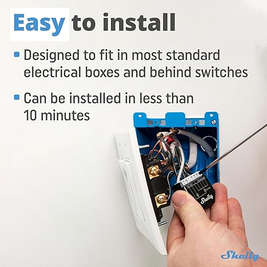 Shelly Wave 2PM US LR UL | Z-Wave Long Range Smart Switch Relay, 2-Channel 16 A with Power Metering | Home Automation | High Compatibility | Easy Installation | iOS Android App