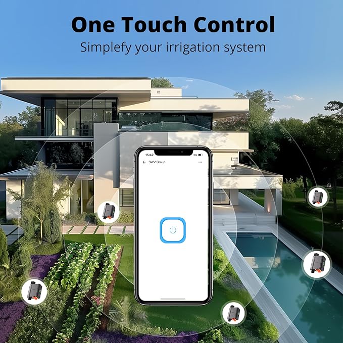 SONOFF Zigbee Sprinkler Timer, Gateway Required, Smart Controller Voice Control with Alexa and Google Home, Automate Irrigation for Garden, Lawn, Pool, Outdoor Watering, SWV-NH, Black 2 Pack