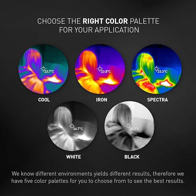 IR0019, Infrared (IR) Thermal Imager & Visible Light Camera with IR Resolution 76,800 Pixels & Temperature Range from -4~572°F, 9 Hz Refresh Rate