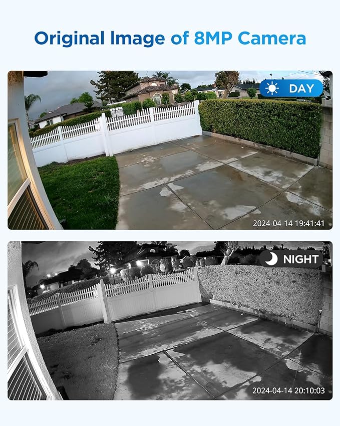 4COVR 4K PoE Security Camera System, 4K 8 Channel H.265 NVR with 2TB HDD, AI Human Vehicle Detection & Night Vision, 8X 8MP Commercial IP67 Dome IP Camera Built-in Mic, 24/7 Recording, LY97AX8M0808