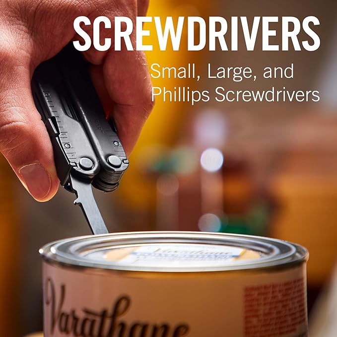 LEATHERMAN, Rebar Multitool with Premium Replaceable Wire Cutters and Saw, Black with MOLLE Sheath