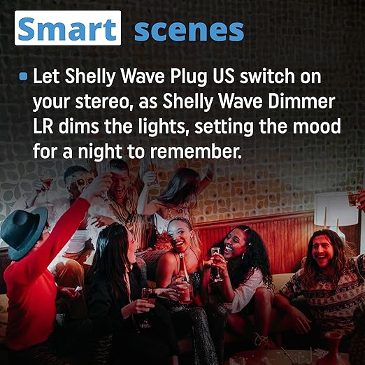 Shelly Wave Plug US LR | Z-Wave Long Range Smart Plug with Power Monitoring 15 A | Home Automation | iOS Android App | Low Power Consumption | Smart Schedules & Scenes | Bulletproof Security (4 Pack)