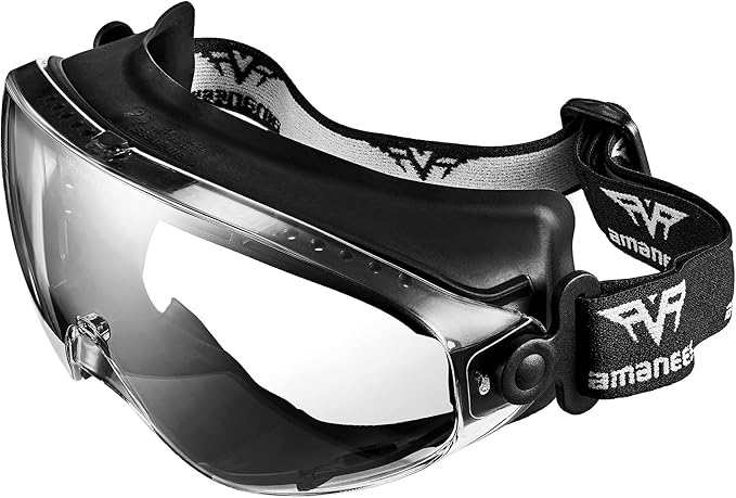 ANSI Z87+Safety Goggles,Double Anti-fog Coating,Long-lasting Anti-fog,HD Lens,99.99% UV-Protected,2 Pairs