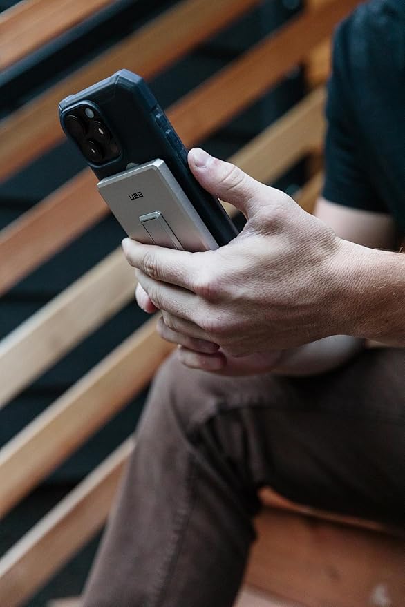 URBAN ARMOR GEAR UAG 5000mAh Power Bank SRGE 20W USB-C Slim Magnetic Wireless Portable Charger Fast Charging Battery Pack w/Kickstand Compatible with iPhone 16, Samsung Galaxy S25, Black/Grey