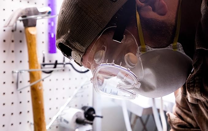 EyePRO Safety Glasses & Goggles Set, Clear Anti-Fog Lens, UV400 Protection, ANSI Z87.1 Certified, Adjustable, 6/12 Pack