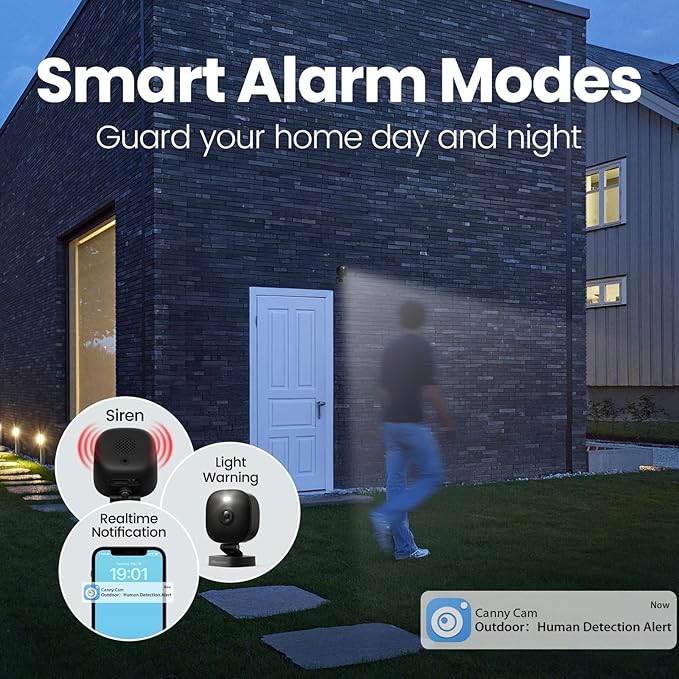 Vimtag Security Camera Outdoor 2.5K, 2.4G/5G Smart Wi-Fi Cameras for Home Security with Color Night Vision, Motion Activated Spotlight/Siren, IP66,2-Way Audio, Support Cloud/512G SD Card Storage,Wired