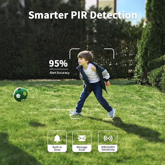 SEHMUA 2K Solar Security Cameras Wireless Outdoor, 2 Pack 360° View Pan/Tilt WiFi Security Camera Outside with Color Night Vision,Easy to Install, PIR Alarm, 2-Way Audio