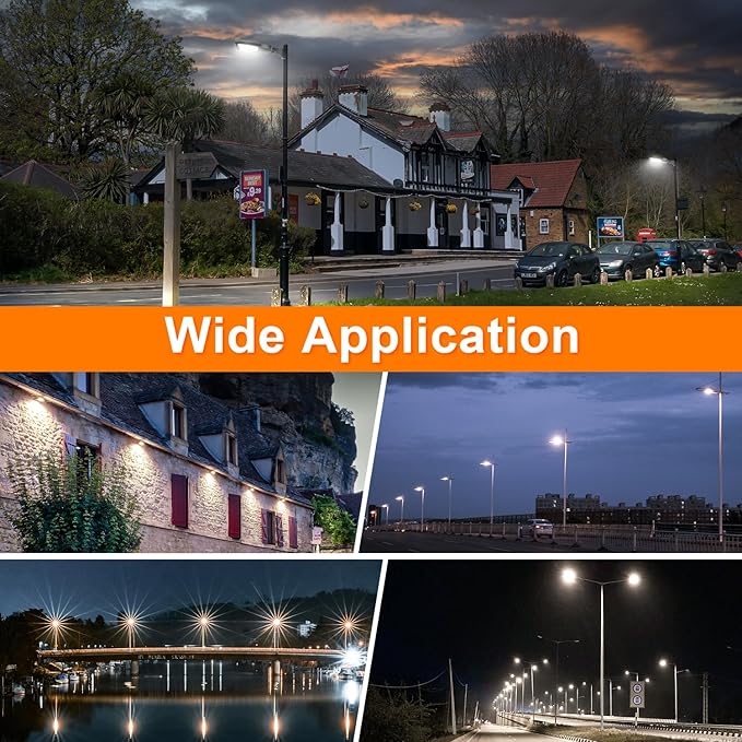 480V 300W LED Parking Lot Lights, 42000LM LED Shoebox Street Light Flood Light (1000W MH/HPS Equiv.), 5000K Dimmable Commercial Area Lighting with 20KV Surge Protection, IP65 277-480V UL&DLC Listed