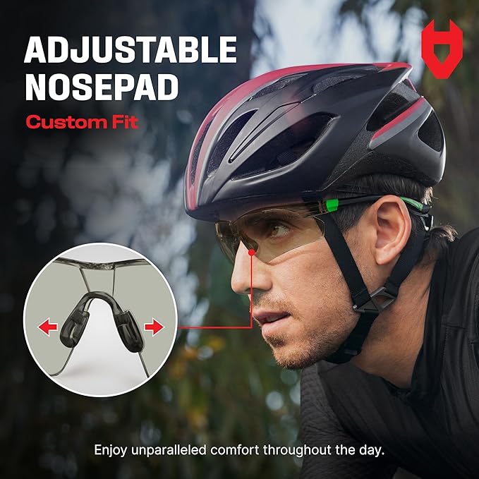 NoCry Tinted Safety Glasses for Men and Women with Anti-Fog and Scratch Resistant Wrap-Around Lenses — Adjustable Temples and Nose Pads — 100% UV Resistant, ANSI Z87.1 Certified Protective Eyewear