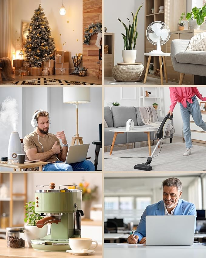 DEWENWILS Remote Control Outlet, Upgraded Version Wireless Remote Light Switch for Lamp, Household Appliances, 15A/1875W, 100 FT Long Range, Compact Side Plug, ETL Listed, White…