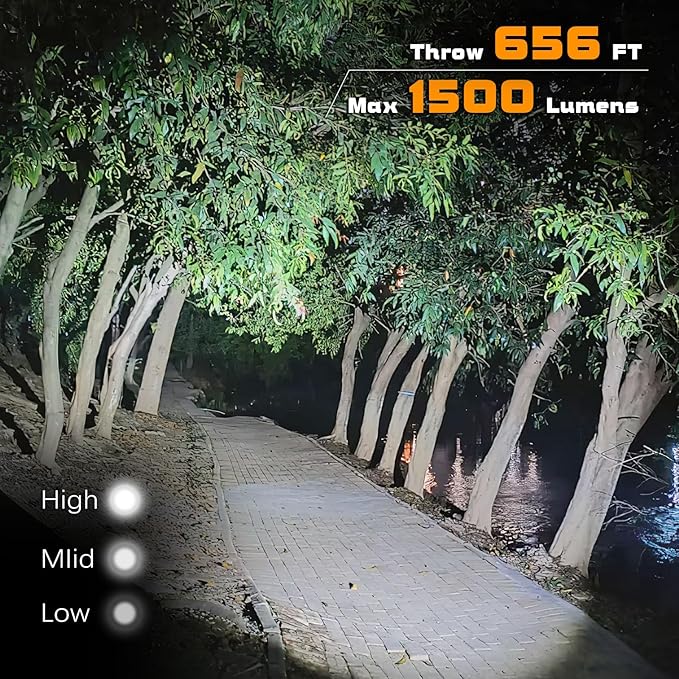 VTIGER T2A Compact EDC Flashlight,1500 High Lumens AA Rechargeable LED Flashlight, Super Bright Small Tactical Tail Switch Pocket Pen Light with Magnet for Camping,Hiking,Outdoor,Home,Emergency