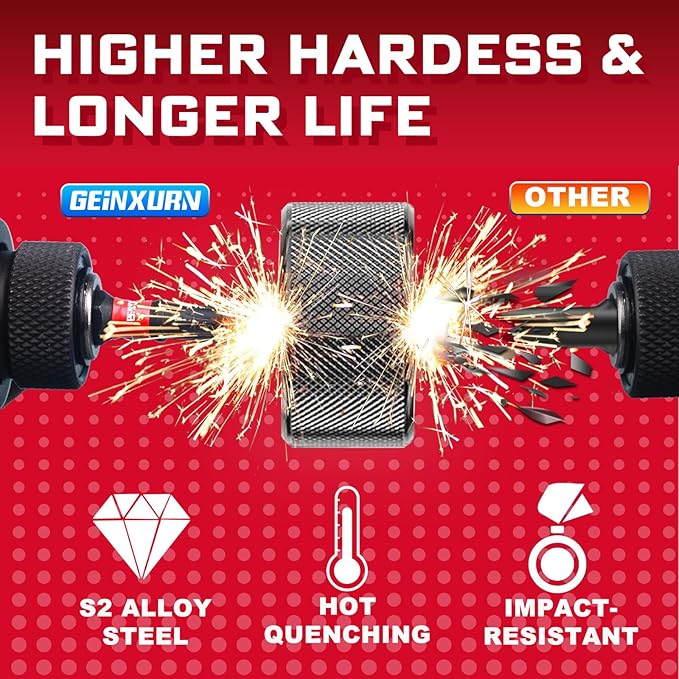 30Pieces Magnetic #2 Phillips 1 in. Hex Anti-Slip Screwdriver Bits, 1/4 Inch Hex Shank Impact Tough PH2 Cross Screwdriver Bits Set