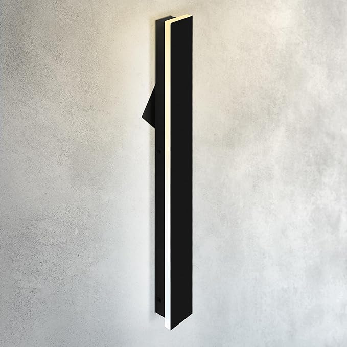 ASD LED 36" Long Wall Mount Light Fixture, Outdoor & Indoor Linear Sconce | 3CCT, Dimmable, Waterproof, Anti-Rust, ETL Listed | 30W 1900LM 3000-5000K 100-277V | Exterior Porch Lighting | Black