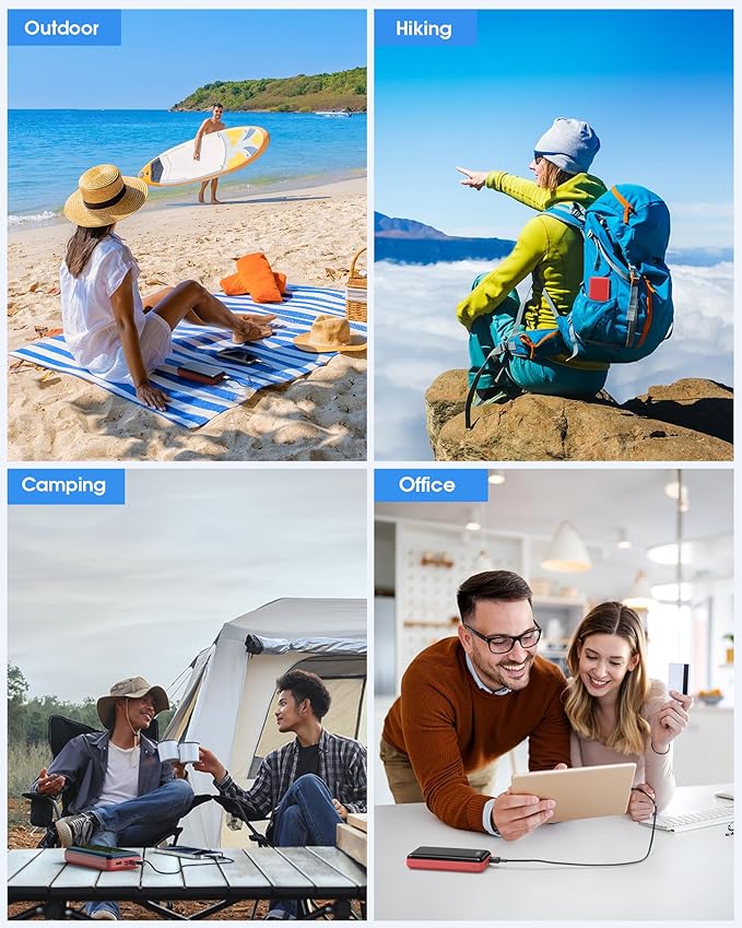 Portable Charger Power Bank 50000mAh, 22.5W Fast Charging Battery Pack, USB C Quick Charge 3 Outputs & 2 Inputs, LED Display, External Cell Phone Battery Bank for iPhone 16/15/14/13, Samsung, Android