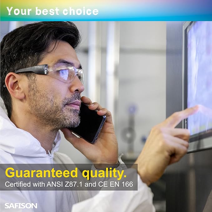 36 Pack Safety Glasses Bulk, ANSI Z87.1 Protective Eyewear, Scratch & Impact Resistant Protective Glasses with 6-Color Frames, Perfect for Construction, Nerf, Shooting and Lab