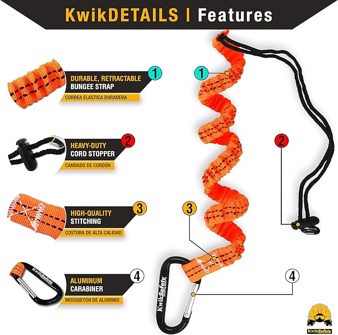 KwikSafety - Charlotte, NC - Mamba 20’ [Harness Combo] Self Retracting Lifeline Carbonate Lightweight Housing Class 1 Web SRL ANSI OSHA Retractable Fall Arrest Construction Gear