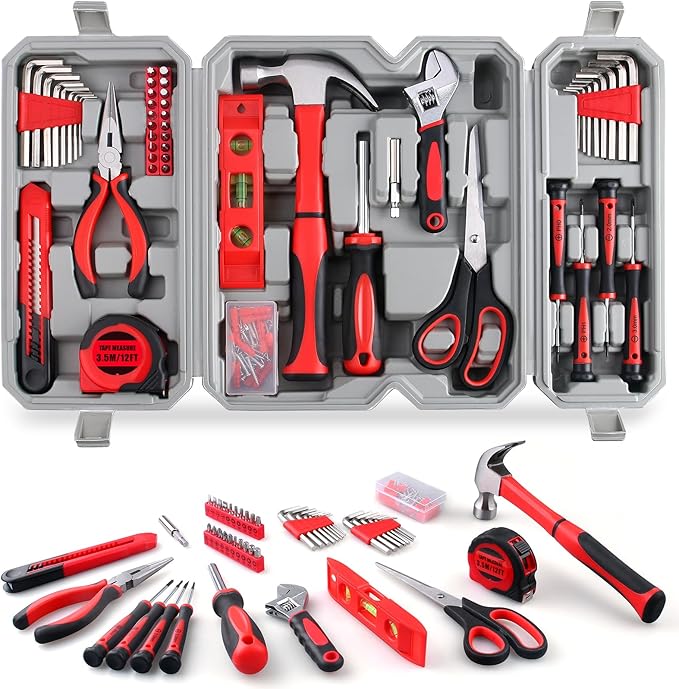 WINNER 160-Piece All-Purpose Household Tool Kit in Delicate Toolbox, Suitable for Both Male and Female, Great for Common Home Repairs, House DIY Project, Garage, Office, Housewarming and Birthday Gift