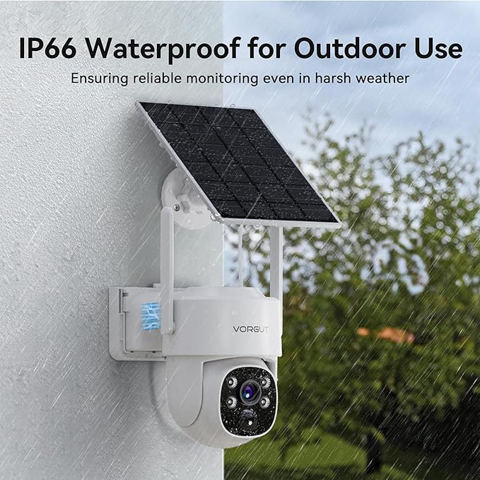 Wireless Solar Security Camera System, 4pcs 2K PTZ Outdoor Solar Powered Cameras, 10CH NVR with 500GB HDD, 360° Pan Tilt, Easy Setup, No Monthly Fee, Human Detection for Home Surveillance Kit