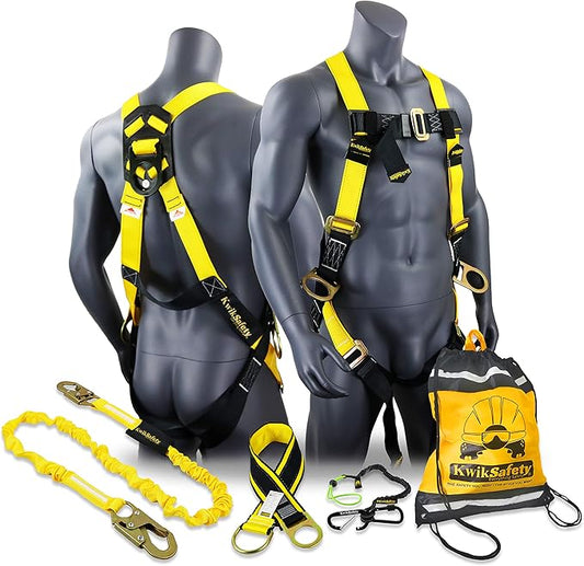 KwikSafety - Fall Protection Safety Harness - Construction & Roofing Fall Arrest Safety Harnesses - ANSI OSHA Compliant
