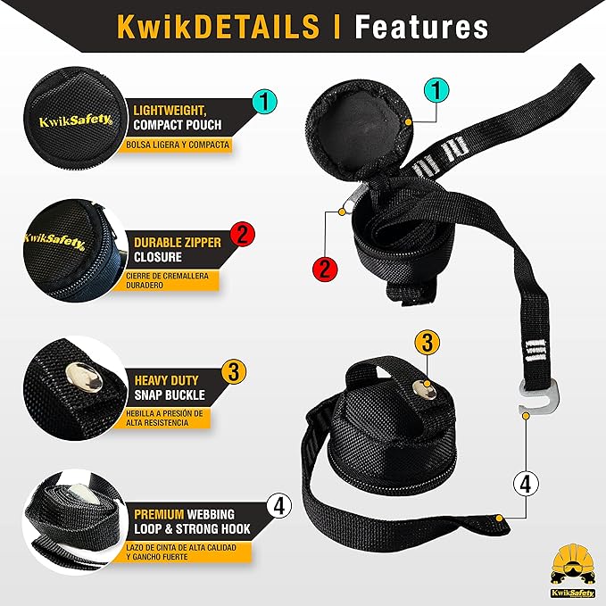 KwikSafety - Charlotte, NC - MARMOSET Trauma Straps [2 PAIR] Fall Protection OSHA Comfort Suspension Safety Device & Arrest System Attachment For Body/Legs Relief Compact, Lightweight, Quick Connect