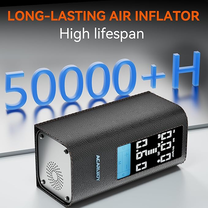 Tire Inflator Portable Air Compressor, 3x Faster 150PSI Cordless Air Pump with Auto Shut Off, Digital Gauge & LED Light for Car, Motorcycle, Bike, Ball