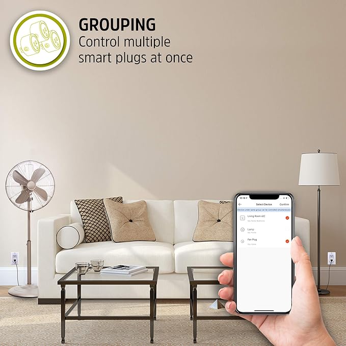 Energizer Connect Smart WiFi Plug 4 Pack, Mobile Connect App Enabled, Voice Controlled, Alexa, Echo, Siri, Hey Google Enabled, No Hub Required, Mini Outlet 15-Watt, 2.4GHz, ETL & FCC Certified