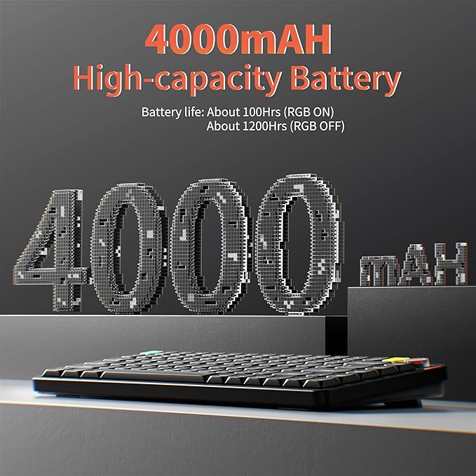 nuphy Air75 V3 Hot Swappable Wireless Mechanical Keyboard, 84 Keys 75% Custom Low Profile Keyboard with Knob, RGB Backlit, Gasket Mounted, Support Bluetooth/2.4GHz/USB-C,Blakc-Brown Nano