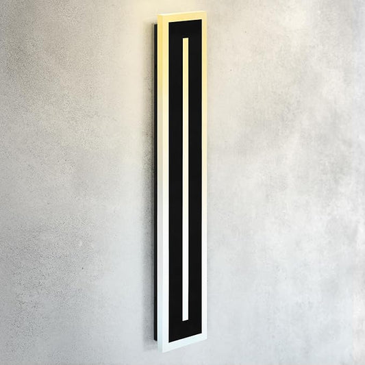 ASD LED 36" Long Wall Mount Light Fixture, Outdoor & Indoor Linear Sconce | 3CCT, Dimmable, Waterproof, Anti-Rust, ETL Listed | 30W 1850LM 3000-5000K 100-277V | Exterior Porch Lighting | Black